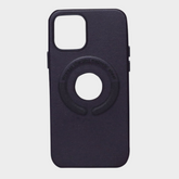 LEATHER MAGSAFE CASE (PURPLE) 14 PRO MAX